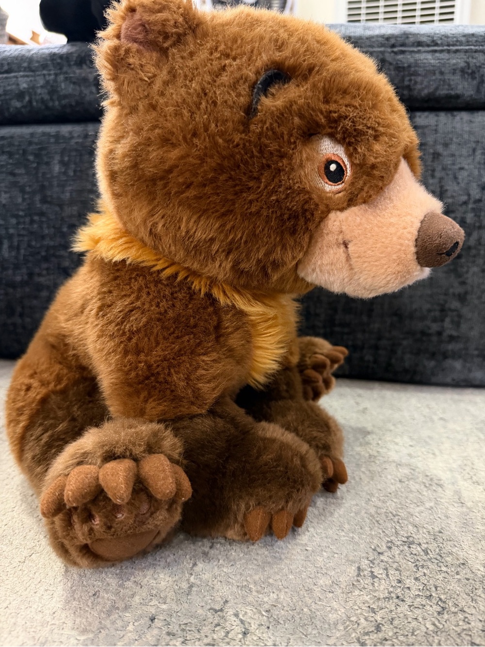 Disney Brown Plush Bear Dog Toy with Tan Snout